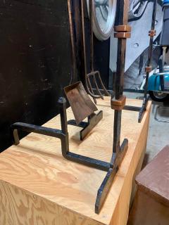 1940s Yin Yang Fireplace set in Wrought Iron Copper - 4437208