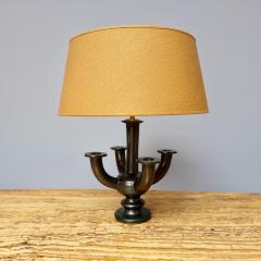 1940s black ceramic lamp - 4316537