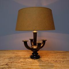 1940s black ceramic lamp - 4316538
