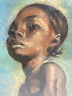 1940s pastel showing a beautiful African woman - 3312083