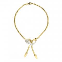 1950 Retro Modern gold Tassel Necklace - 4615904