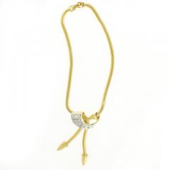 1950 Retro Modern gold Tassel Necklace - 4615909