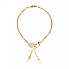 1950 Retro Modern gold Tassel Necklace - 4616143