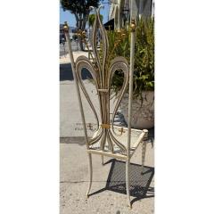 1950 s Hollywood Regency Italian Painted Metal High Back Side Chair - 4239759