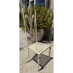1950 s Hollywood Regency Italian Painted Metal High Back Side Chair - 4239760