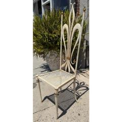1950 s Hollywood Regency Italian Painted Metal High Back Side Chair - 4239761