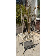 1950 s Hollywood Regency Italian Painted Metal High Back Side Chair - 4239762