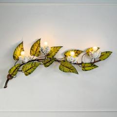 1950 s Huge Italian Floral Tole Wall Light - 3458751