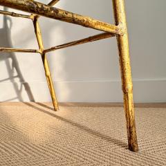 1950 s Italian Gilt Iron Faux Bamboo Chair - 3975733