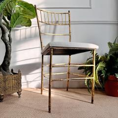 1950 s Italian Gilt Iron Faux Bamboo Chair - 3975735