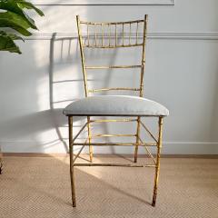 1950 s Italian Gilt Iron Faux Bamboo Chair - 3975738