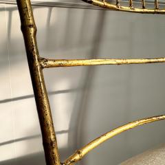 1950 s Italian Gilt Iron Faux Bamboo Chair - 3975740