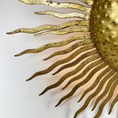 1950 s Spanish Brutalist Sunburst Ceiling Light - 3041913