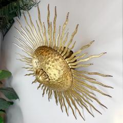 1950 s Spanish Brutalist Sunburst Ceiling Light - 3041915