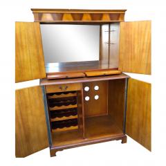 1950 s Swedish Mid Century Modern Designer Cocktail Bar Cabinet with Exotic Wood - 1599002