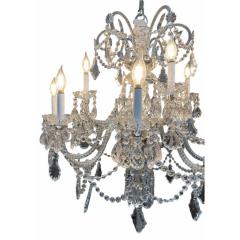 1950 s Venetian Crystal 12 Lite Chandelier - 4453026