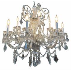 1950 s Venetian Crystal 12 Lite Chandelier - 4453029