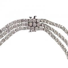 1950S PLATINUM DIAMOND 219CTTW STATEMENT NECKLACE - 3008098