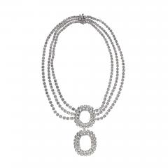 1950S PLATINUM DIAMOND 219CTTW STATEMENT NECKLACE - 3010354