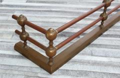 1950s Art Deco Style Solid Brass Fireplace Fender - 2423482