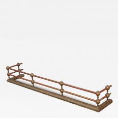 1950s Art Deco Style Solid Brass Fireplace Fender - 2425133