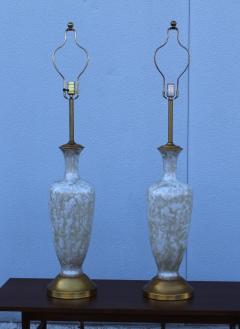 1950s Art Glass and Gold Leaf Tall Table Lamps - 767904