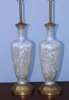 1950s Art Glass and Gold Leaf Tall Table Lamps - 767913