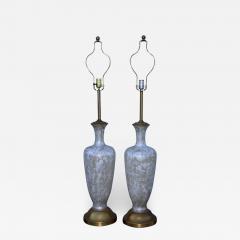 1950s Art Glass and Gold Leaf Tall Table Lamps - 770451