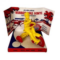 1950s Auburn Rubber Toy Boy and Tricycle - 4521823
