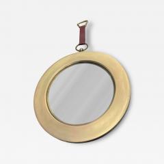 1950s Brass and leather witch mirror - 4575242