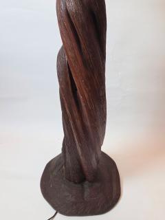 1950s California Mid Century Hand Carved Twisted Desert Ironwood Floor Lamp - 4644232