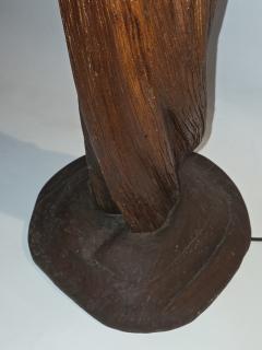 1950s California Mid Century Hand Carved Twisted Desert Ironwood Floor Lamp - 4644239