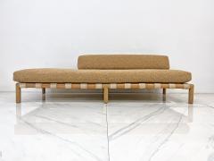 1950s Canvas Strapped Daybed in Teddy Boucle Style of T H Robsjohn Gibbings - 3992206