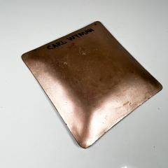 1950s Carl Wyman Modernist Copper Enamel Plate African Motif Ohio - 3057620