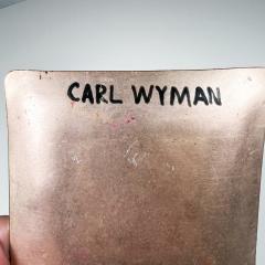 1950s Carl Wyman Modernist Copper Enamel Plate African Motif Ohio - 3057622