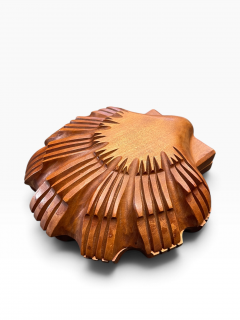 1950s Carved wood shell box - 4799278