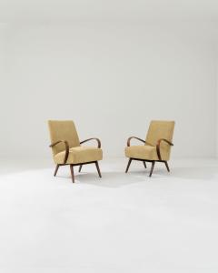 1950s Czech Upholstered Armchairs a Pair - 3469650