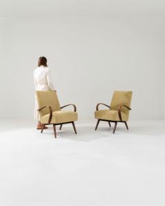 1950s Czech Upholstered Armchairs a Pair - 3469651