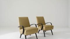 1950s Czech Upholstered Armchairs a Pair - 3469656