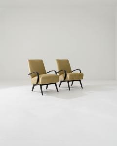 1950s Czech Upholstered Armchairs a Pair - 3469657