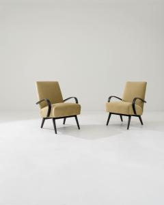 1950s Czech Upholstered Armchairs a Pair - 3469658