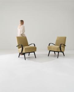 1950s Czech Upholstered Armchairs a Pair - 3469659