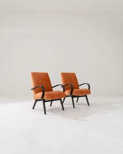 1950s Czech Upholstered Armchairs a Pair - 3469663