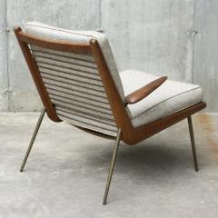 1950s Danish Boomerang Arm Chairs by Peter Hvidt Orla Molgaard Nielsen Pair - 2755833