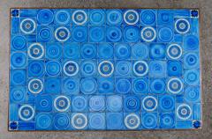 1950s Danish Rosewood Blue Tile Top Coffee Table - 2443461