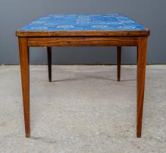 1950s Danish Rosewood Blue Tile Top Coffee Table - 2443464