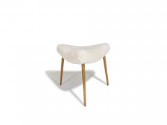1950s Danish Triangular Stool in Shearling - 4475466