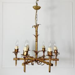 1950s FRENCH FAUX BAMBOO GILT CHANDELIER - 3030671