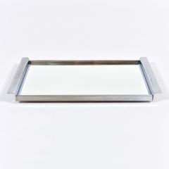 1950s French Art Deco style chrome and mirror tray - 1272541