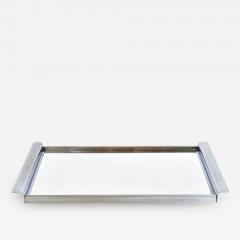 1950s French Art Deco style chrome and mirror tray - 1275462